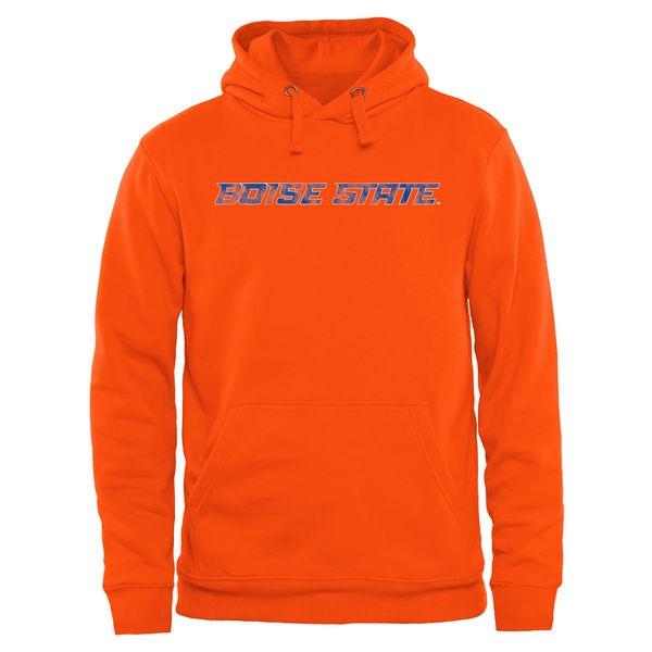 Men NCAA Boise State Broncos Classic Wordmark Pullover Hoodie Orange